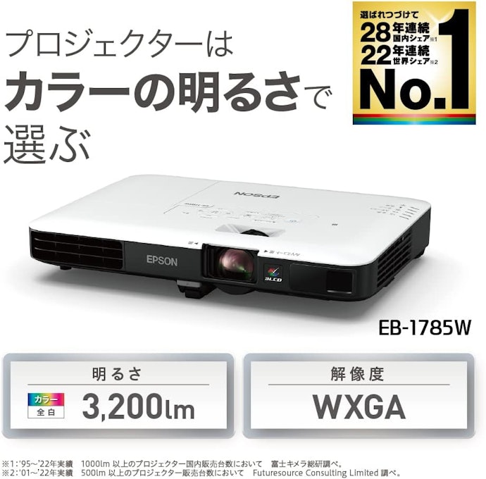 スリムなデザインで軽量。持ち運びやすいキャリーケースつき