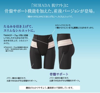 肌シリーズに骨盤サポート機能をプラス