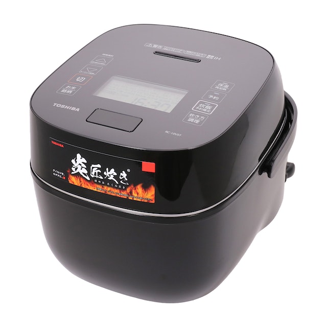 TOSHIBA 真空圧力IHジャー炊飯器 炎匠炊き(5.5合炊き) グランブラック RC-10VST(K) 炊飯器