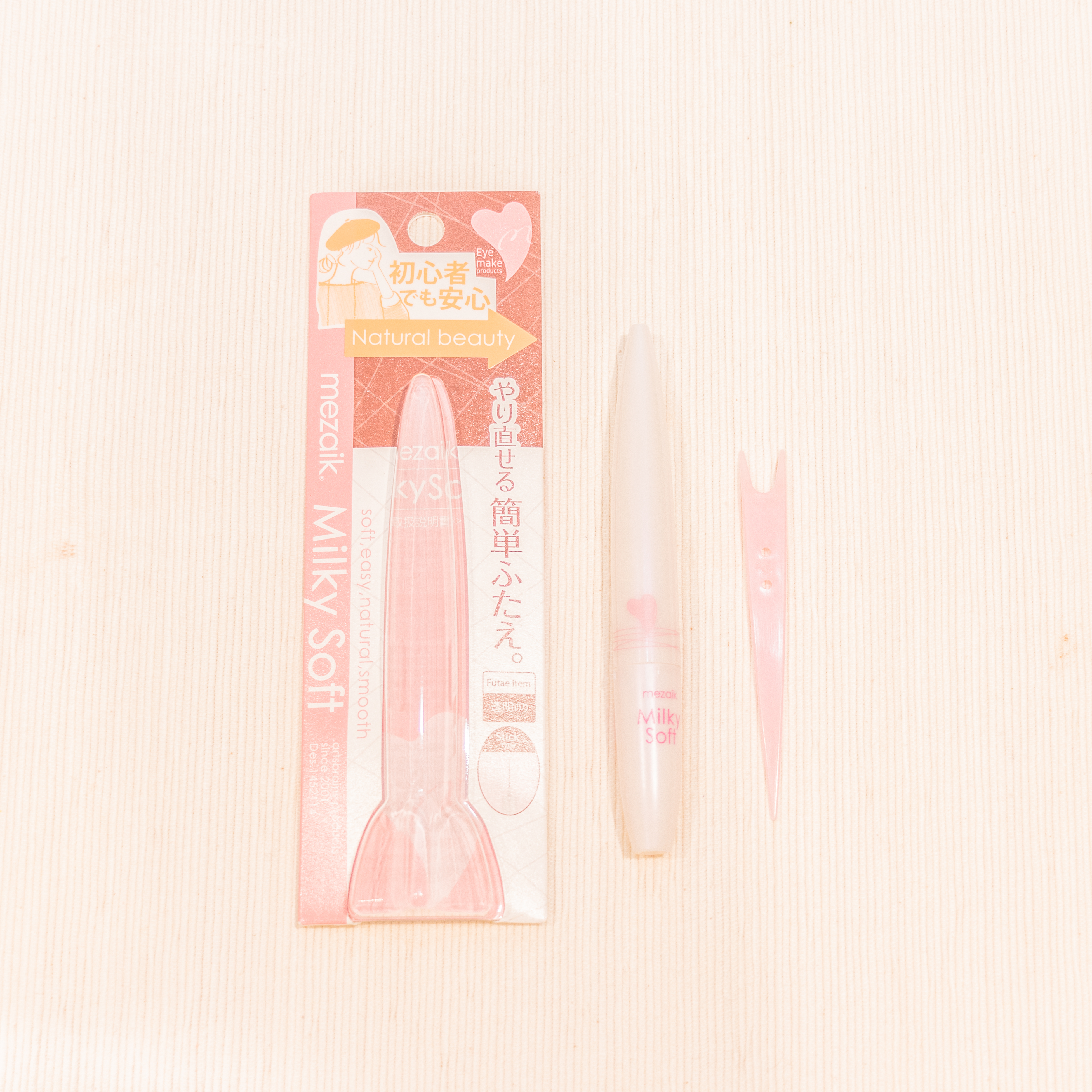 ふたえまぶた化粧品 二重のり ミルキーソフト メザイク 二重クセ付け 値頃 二重クセ付け