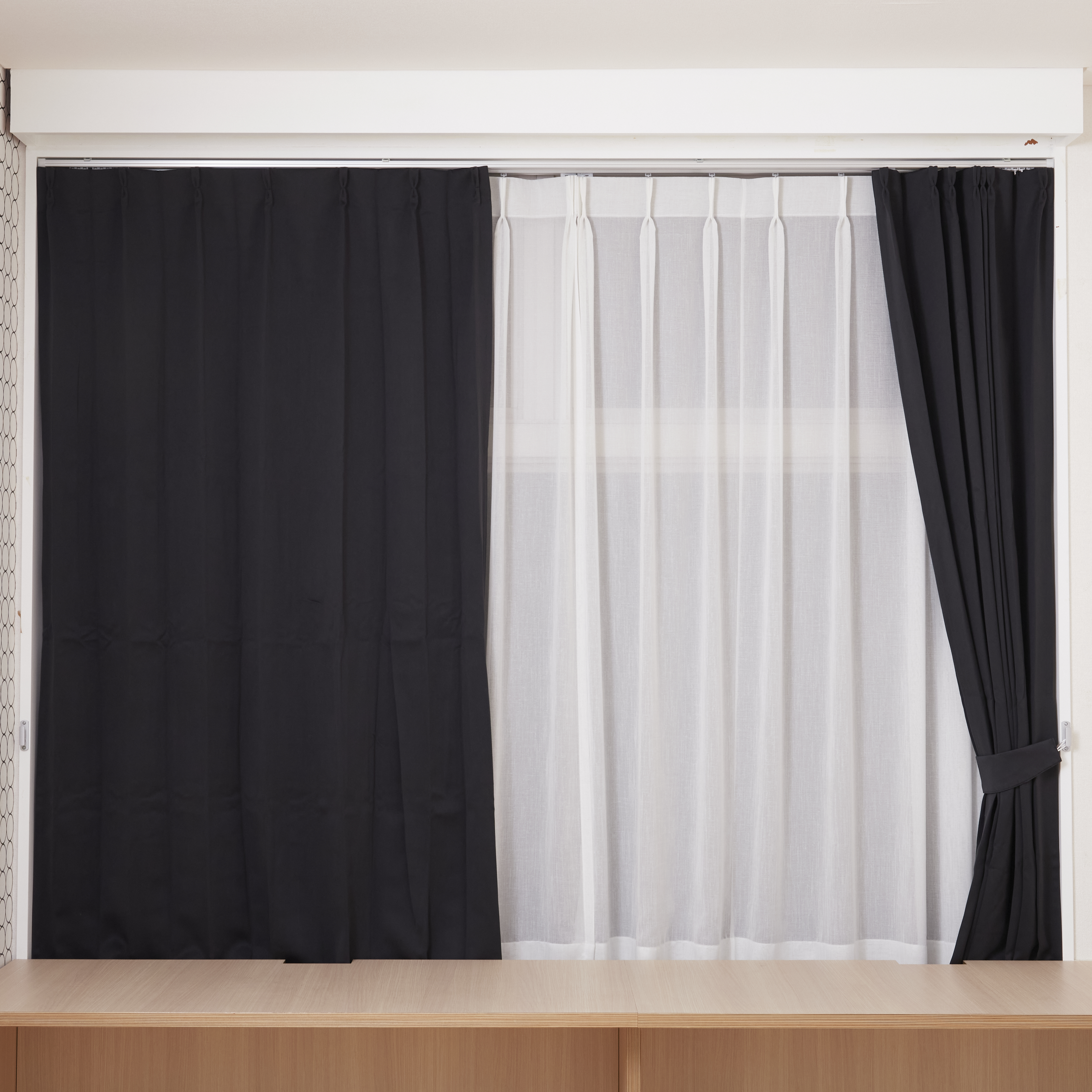 ニトリ カーテン　遮光1級・遮熱・防炎 遮光1級・遮熱・防炎・156サイズ・45色 オレンジ(OR-1 100×220×2