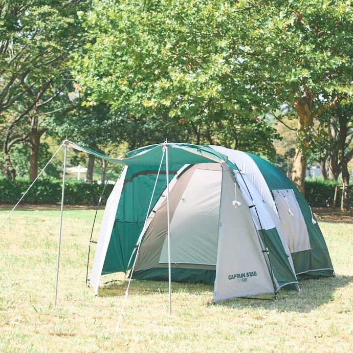 【未使用品】2ルームドームテント green stage キャプテンスタッグ 2ルームドームテント green stage キャプテンスタッグ