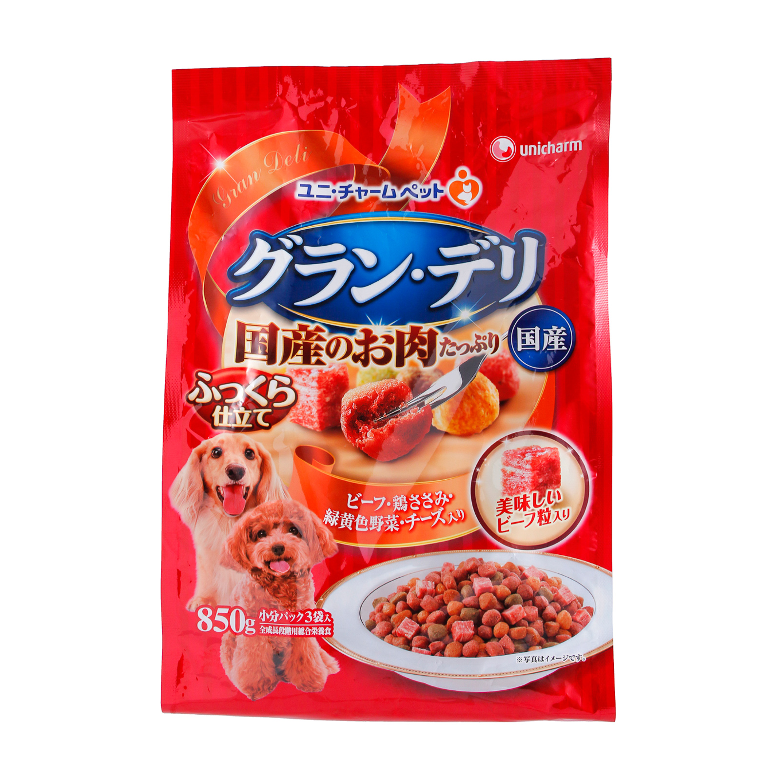 オリジナル 1.7kg デリ 鶏ささみ さつまいも ふっくら仕立て グラン ドッグフード 角切りビーフ粒入り