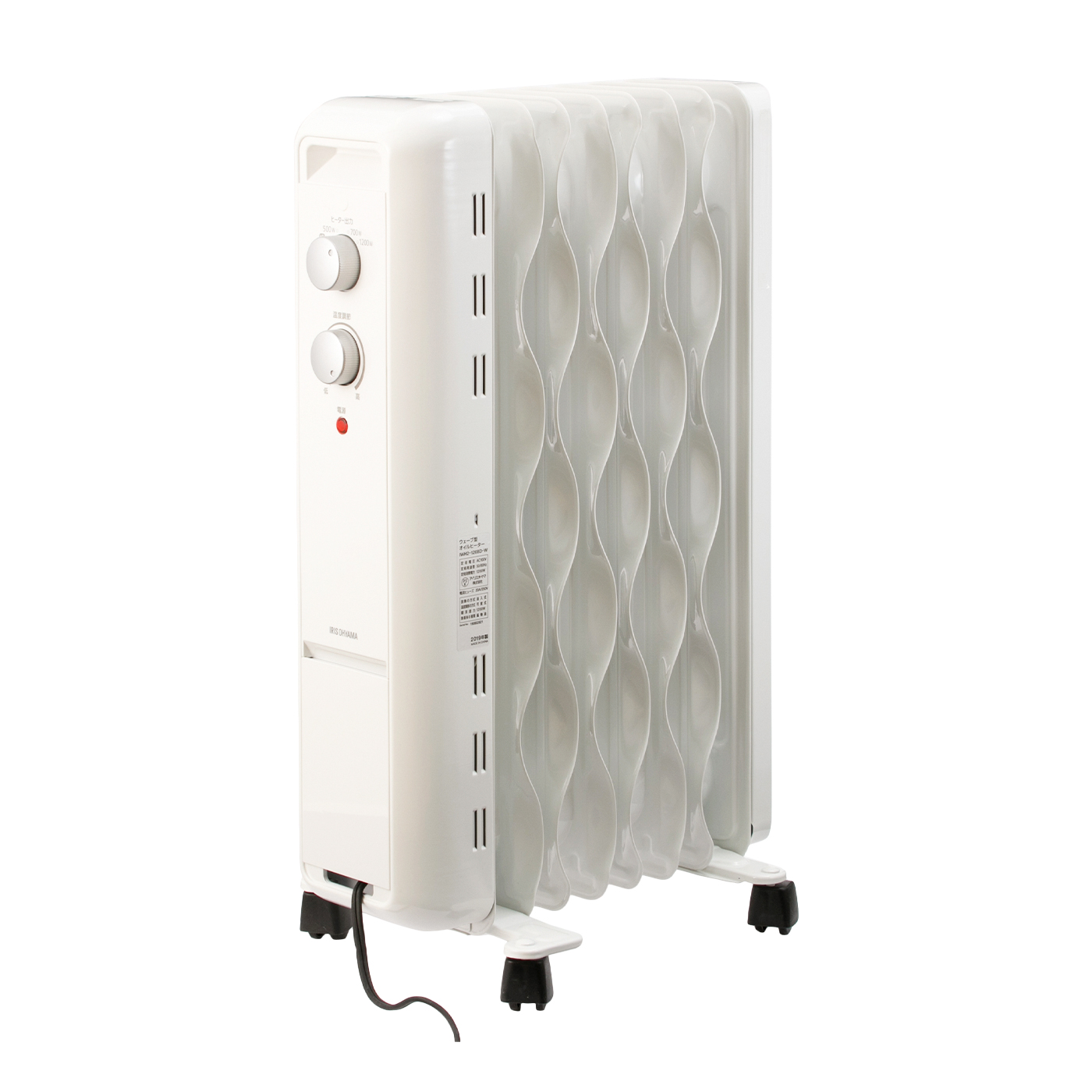 アイリスオーヤマ ウェーブ型オイルヒーター IWH2-1208D-Wを