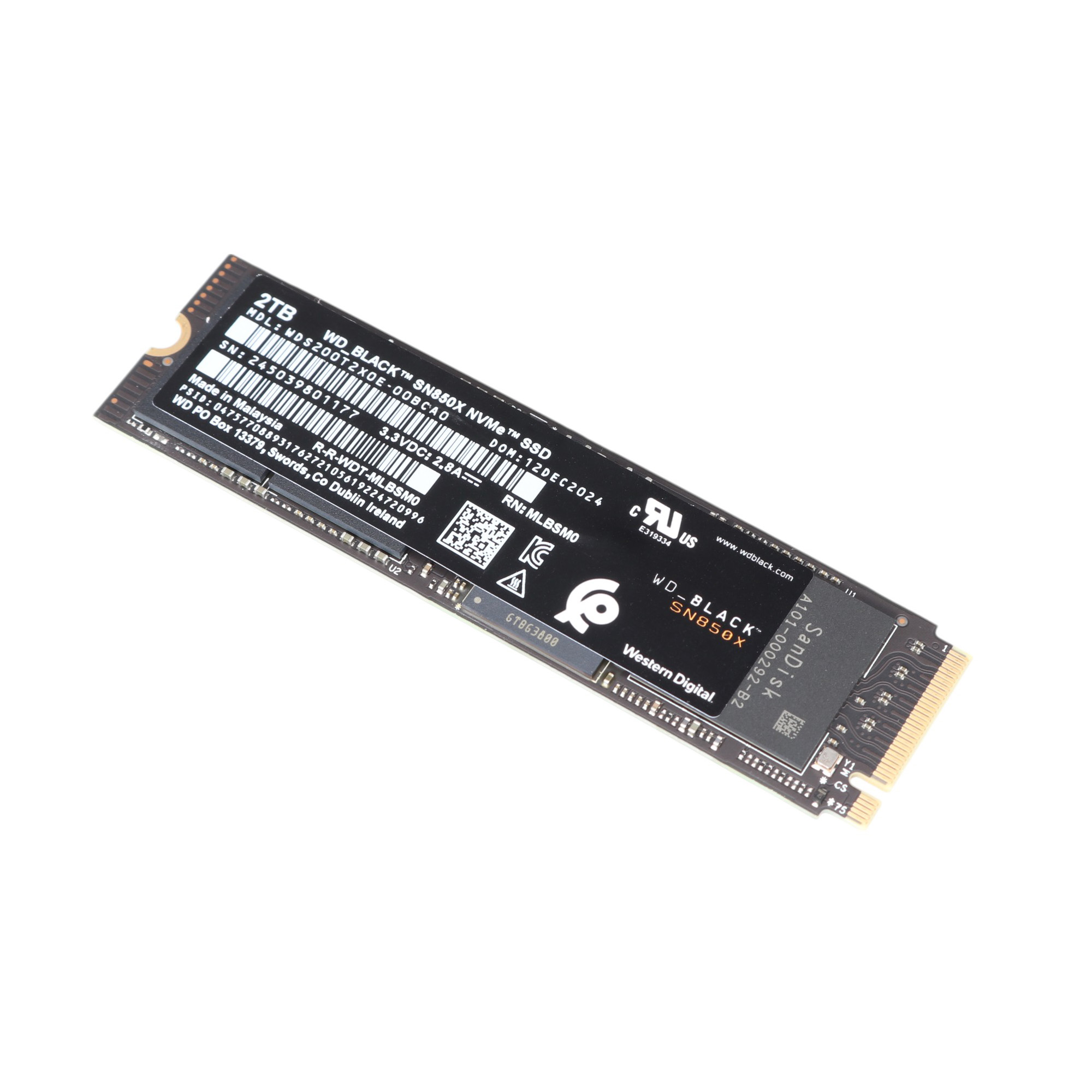 Western Digital WD_BLACK SN850X NVMe SSD WDS200T2X0E-ECを