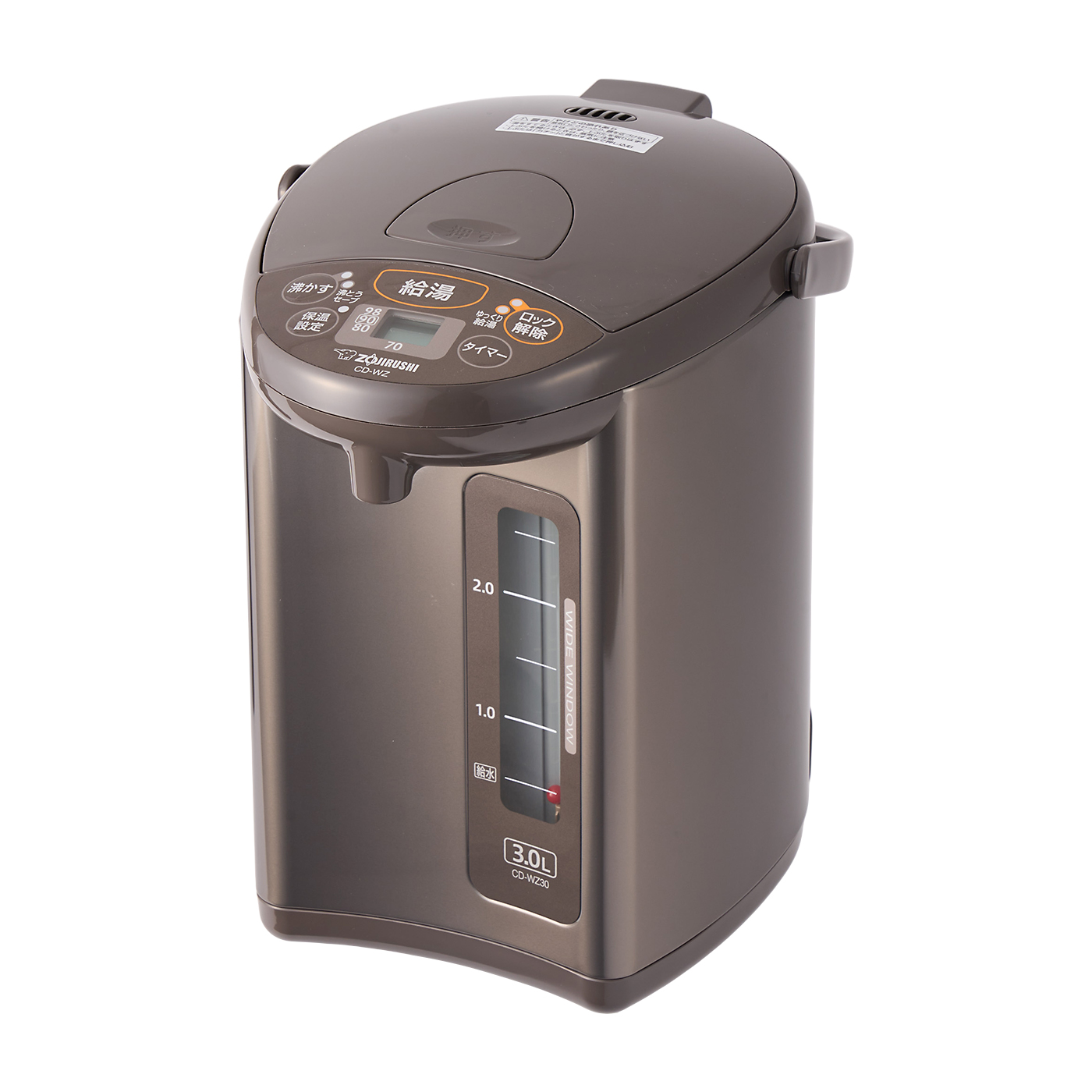 マイコン沸とうVE電気まほうびん優湯生 3.0L CV-GB30-TA ZOJIRUSHI (D