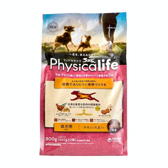 ユニ・チャーム Physicalife 成犬用 チキン&大豆入りをレビュー ユニ・チャーム Physicalife 成犬用 チキン&大豆入りをレビュー