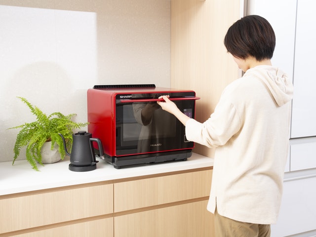 SHARP ウォーターオーブン ヘルシオ AX-XA10-R SHARP スチームオーブンレンジ 30L レッド系 ウォーターオーブン