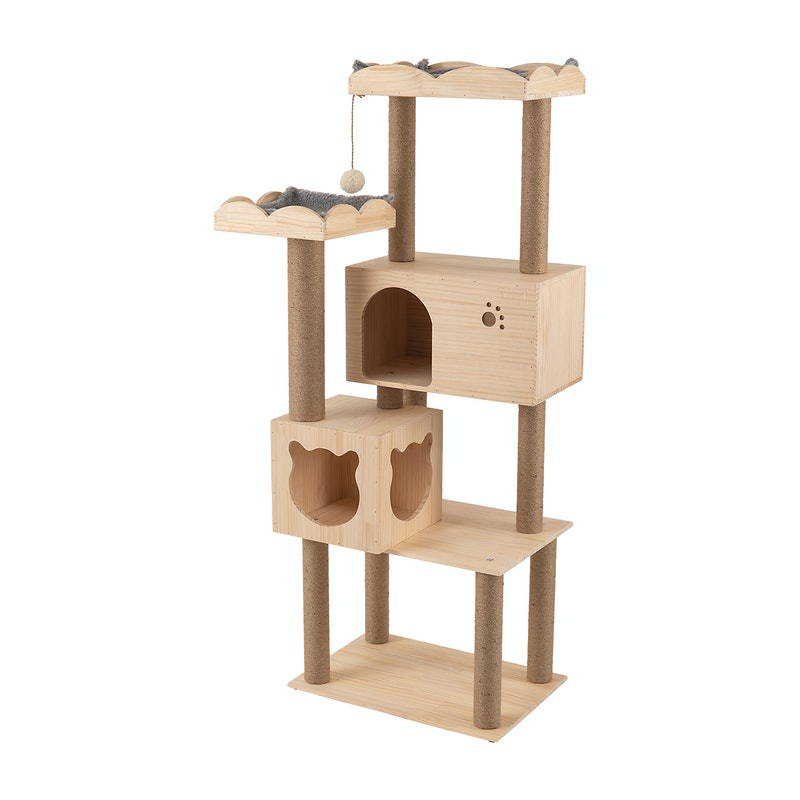 RAKU キャットタワー 木製タイプBをレビュー！クチコミ・評判をもとに