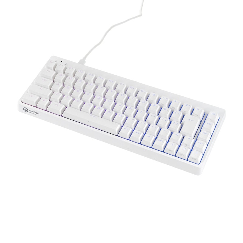 VK600A ELECOM ホワイト 有線 日本語配列 キーボード 本体