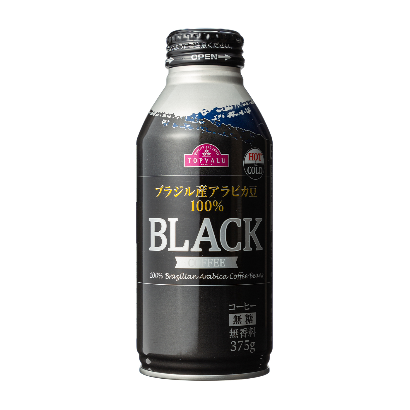 トップバリュブラジル産アラビカ豆100% BLACK COFFEEをレビュー