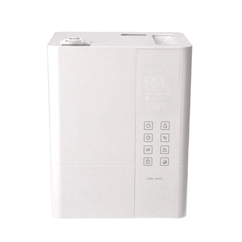 モダンデコ　UV除菌機能付きハイブリット加湿器　jxh003j ホワイト 6.5L ダブル除菌 ハイブリッド式 UVライト+ヒーター除菌機能付き