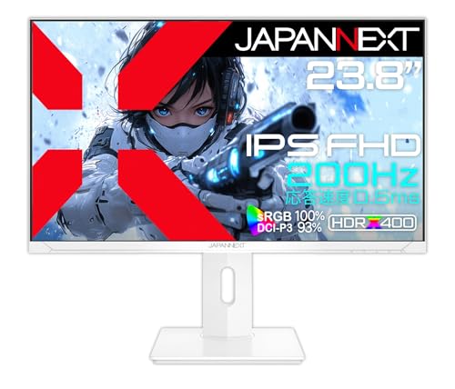 ディスプレイ・モニター本体 EJISAN JAPANNEXT 23.8インチ IPSパネル搭載 200Hz対応 フルHD