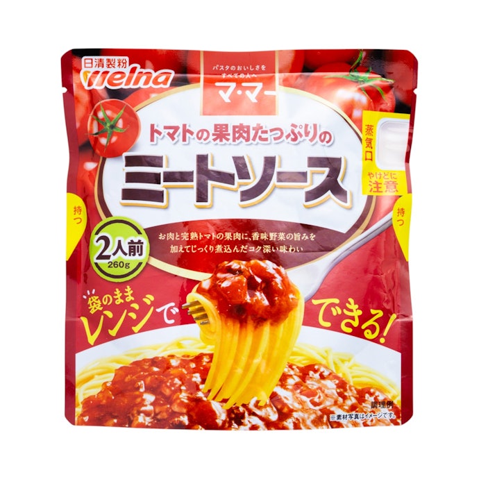 日清製粉ウェルナ マ・マー トマトの果肉たっぷりのミートソースは他の市販パスタソースとどう違うの?