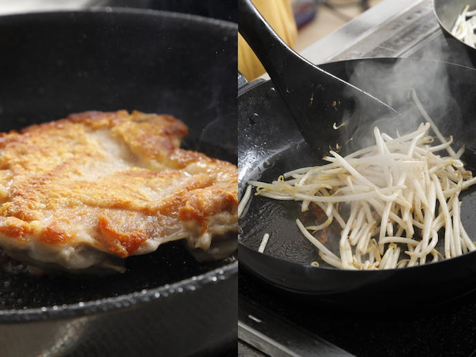 野菜炒めにはあまり向かない。肉料理はジューシーに仕上がる