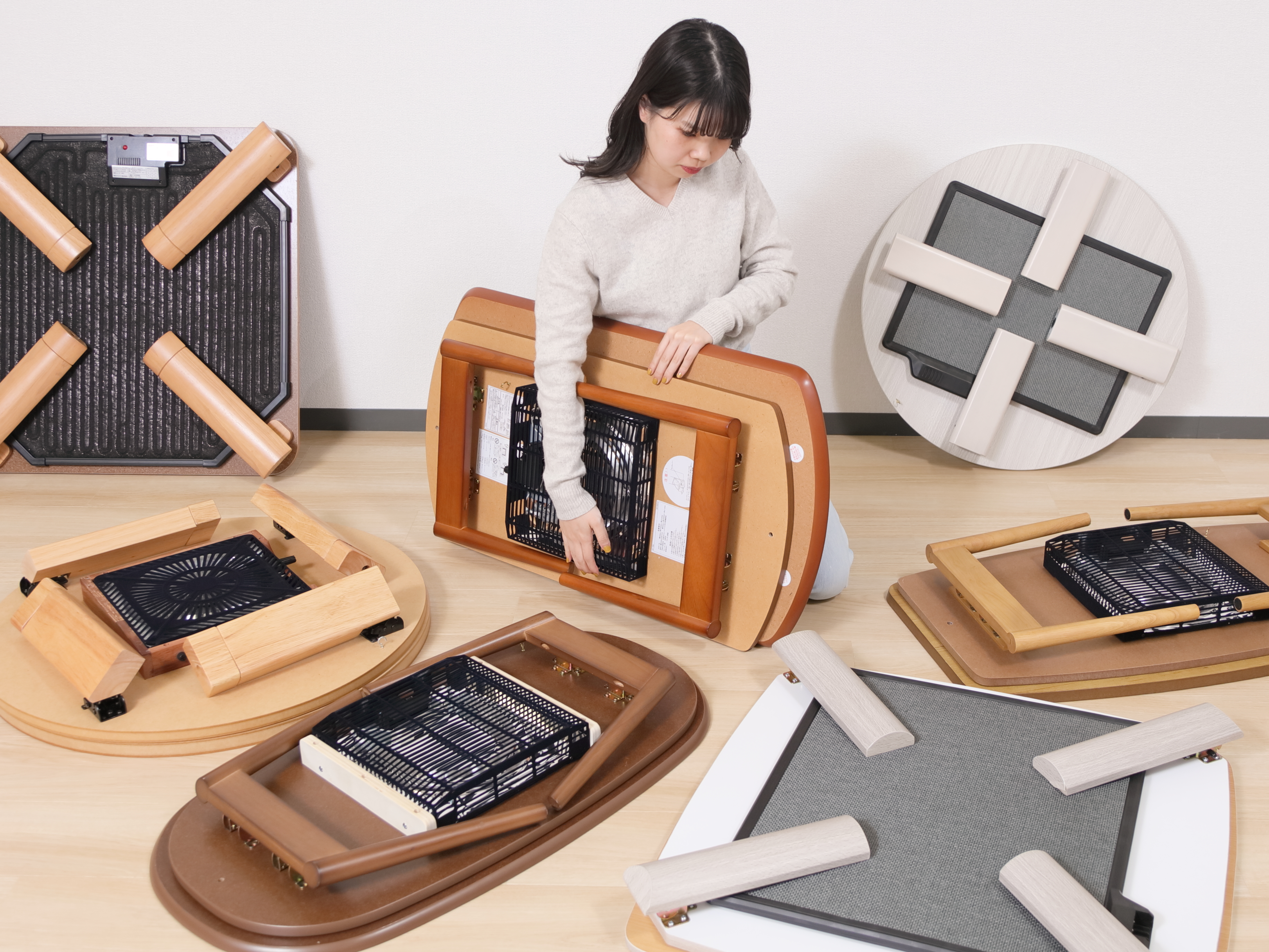 ナイスデザイン ヤマソロ 折れ足 カジュアルコタツ