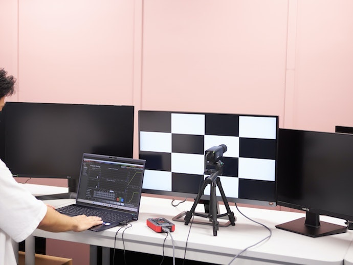 コントラスト比は329:1と低い。メリハリや迫力はやや控えめ