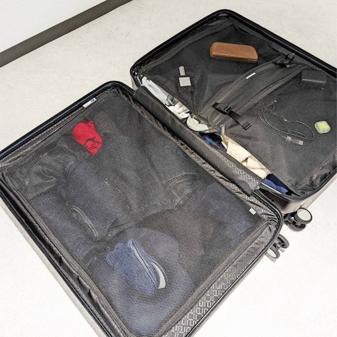 5泊6日の荷物を入れても余裕があり、土産などが増えても心強い