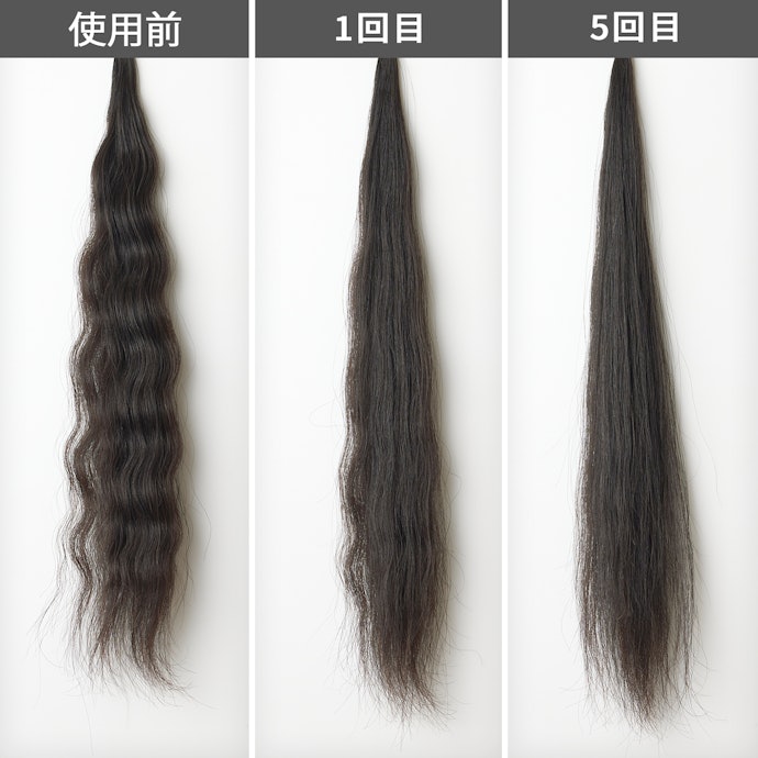 ストレートにするにはやや時間がかかる。部分使い向き