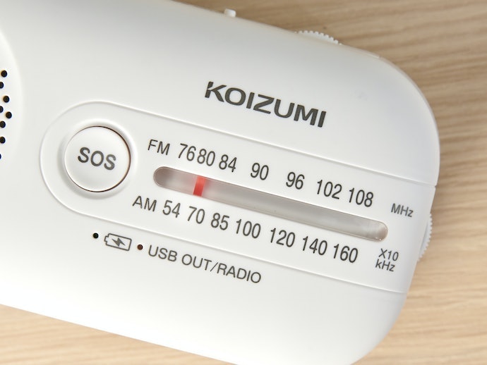 電波の入りは良好。FMはクリアな音質で、AMも問題なく聴ける