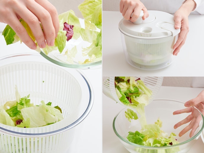 口径が広くて食材を出し入れしやすい。力いらずで使えるのも魅力