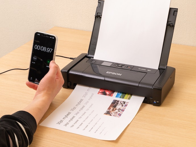 きれいな文字をスピーディに印刷できる。待ち時間がなくスムーズ