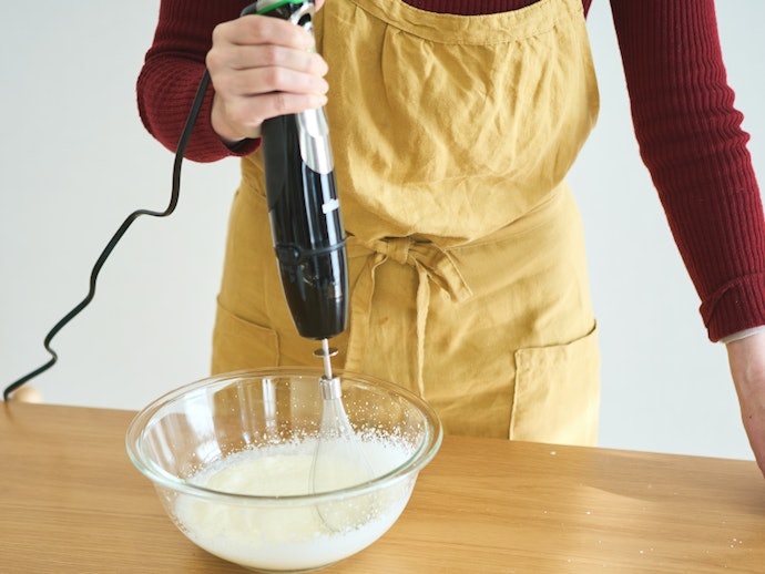 パワフルにかく拌。わずか55秒で生クリームが泡立った