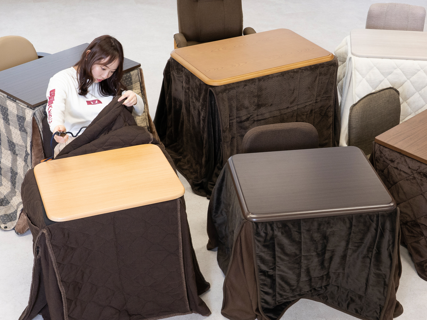 サントスピンク ユアサプライムス コタツ 一人用 55 ブラウン 3点