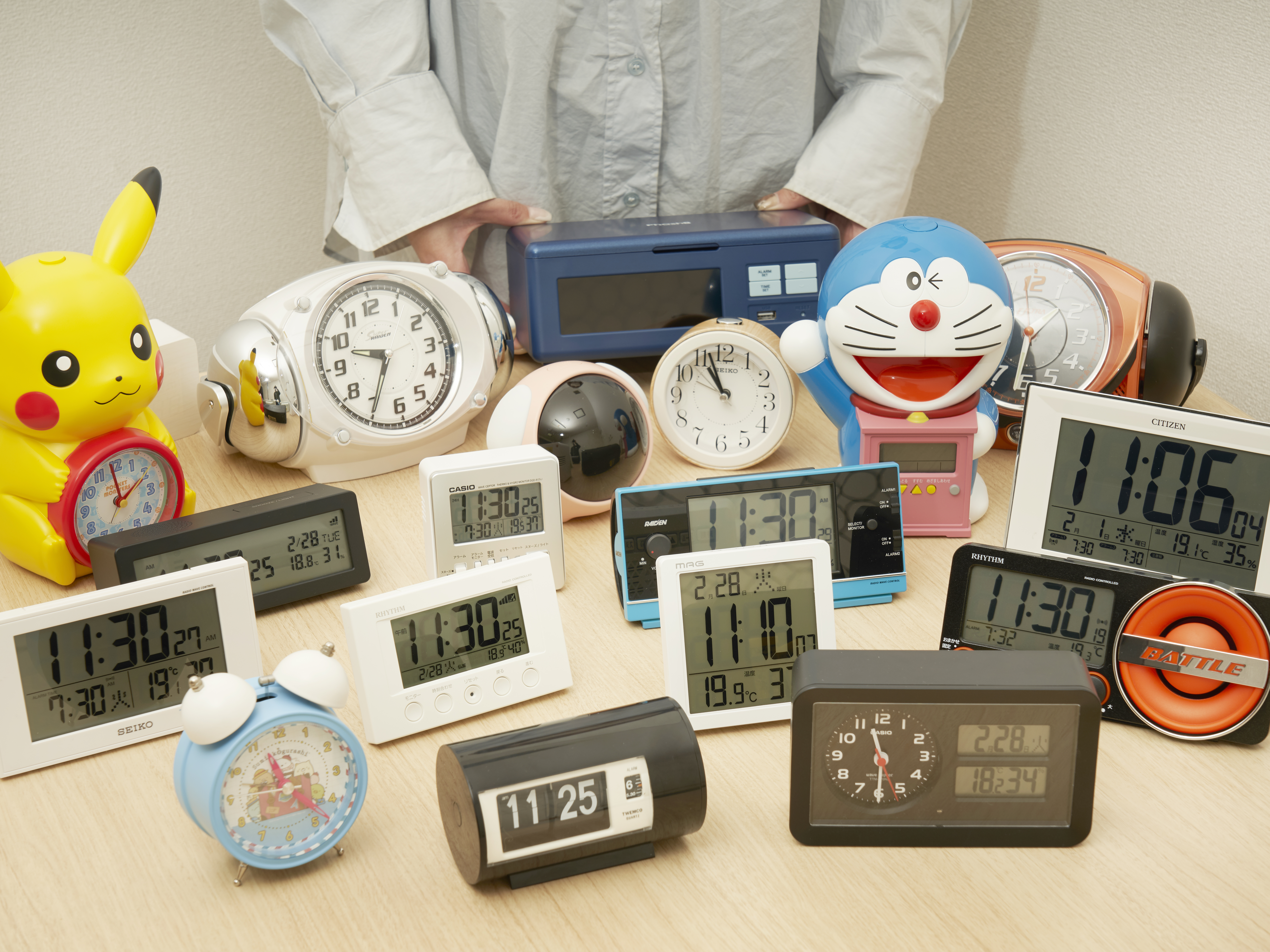 ✴︎:.。.ビタミンカラーの八角形鏡♪　チャーム付き（size17/Max20） リズム タフバトラー647 8RA647SR02を検証レビュー！目覚まし