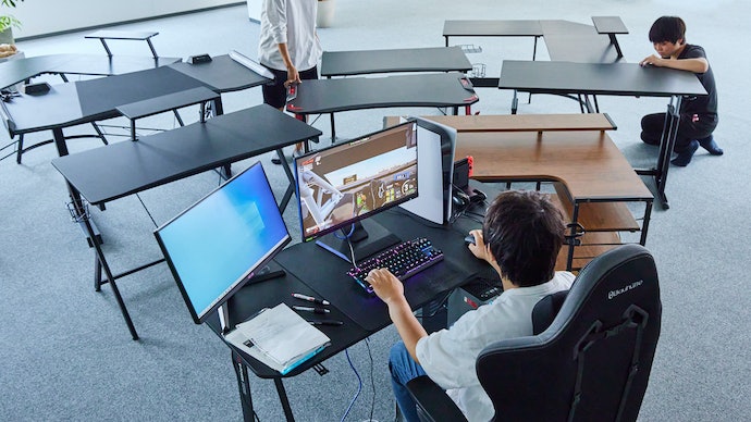 CYBER-GROUND(タンスのゲン) ゲームングローデスク 幅110cm Amazon | CYBER-GROUND ゲーミングデスク 90cm ローデスク