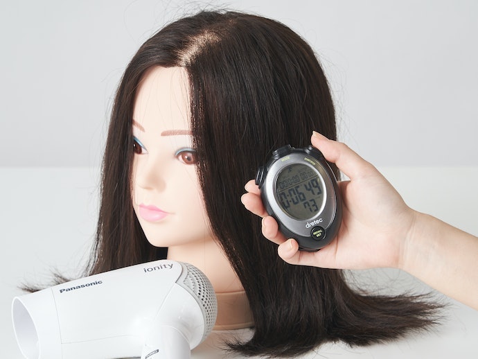 ドライ時間は約5分半と短め。時短したい人でも使いやすい