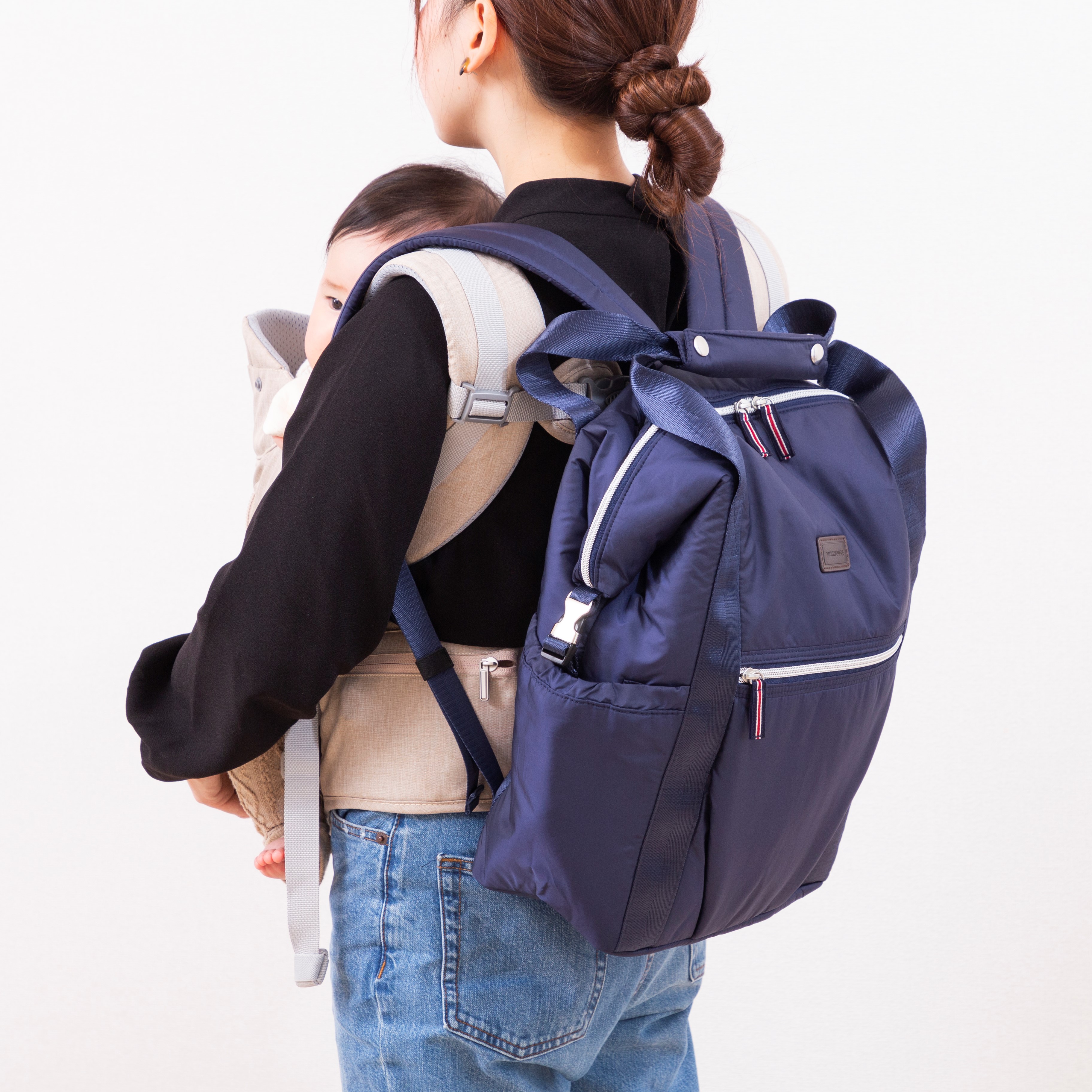 未使用・ミキハウス　マザーズリュック　トートバッグ　2way  大人用 ミキハウス リュック カバン マザーバック マザーズバック