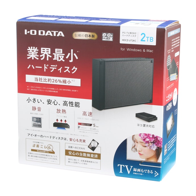 I・O DATA HDCZ-UT2KC   PC•テレビ用外付ハードディスク