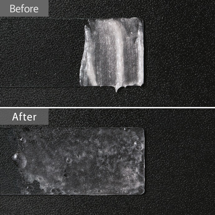 理想的な洗浄力を発揮。人工皮脂をまんべんなく落とした