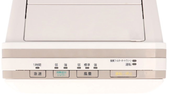 最大風量時の音は大きめ。夜間やテレワーク時は弱モードを