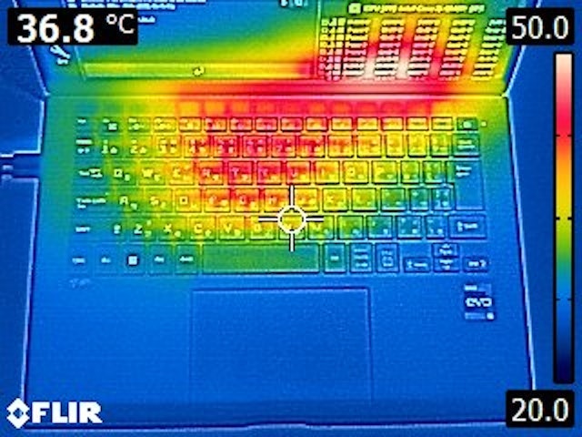 高負荷時でもファンの音は静か。処理速度も速い