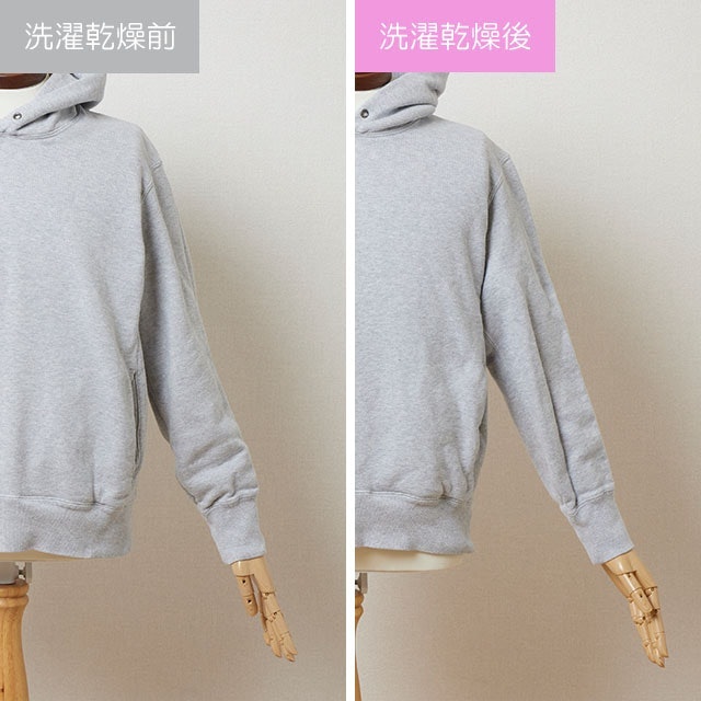厚手のパーカーのフード裏まできちんと乾く