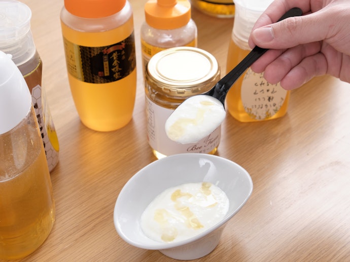 ヨーグルトの酸味とよく合う。とろみが強く混ざりにくい