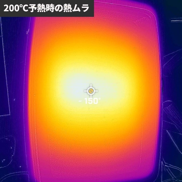 熱ムラは大きいが、油はねはほとんどない。後処理もラクラク