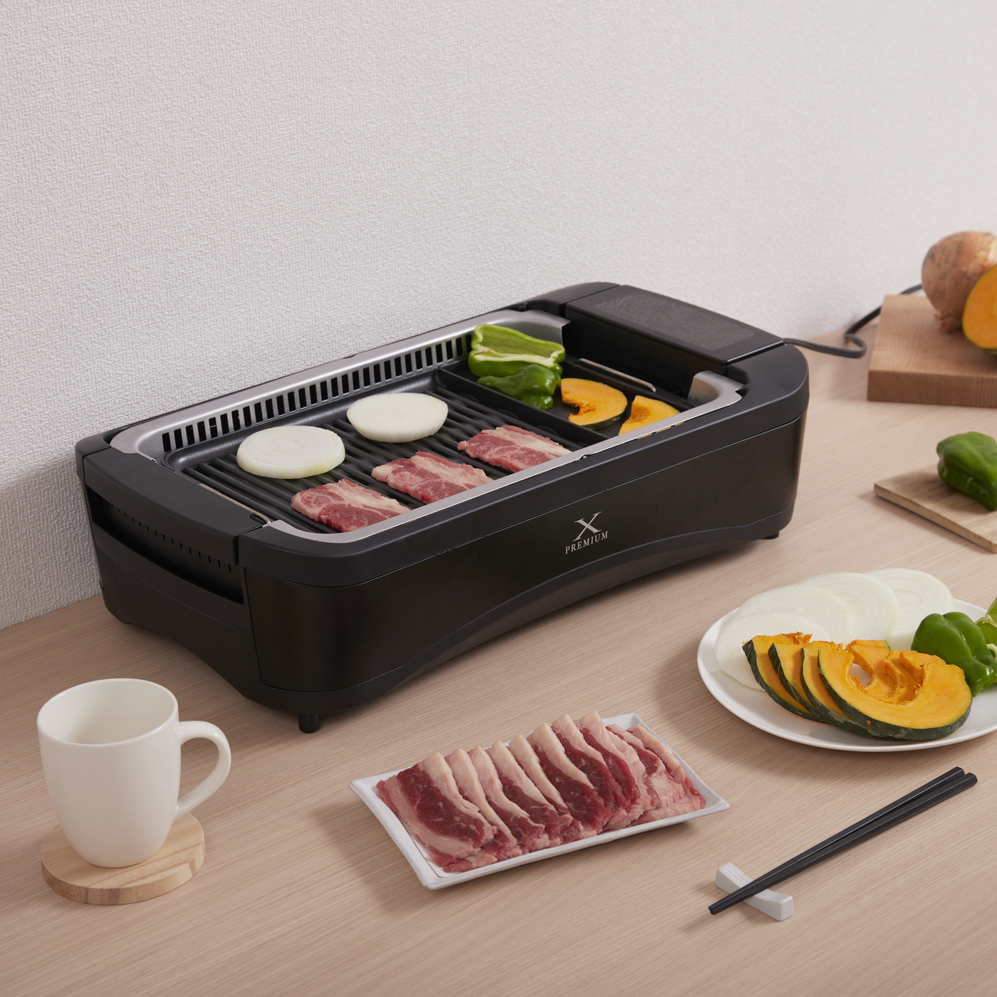 山善 煙の少ない焼肉グリル XGRILL PREMIUM YGMC-FXT130を