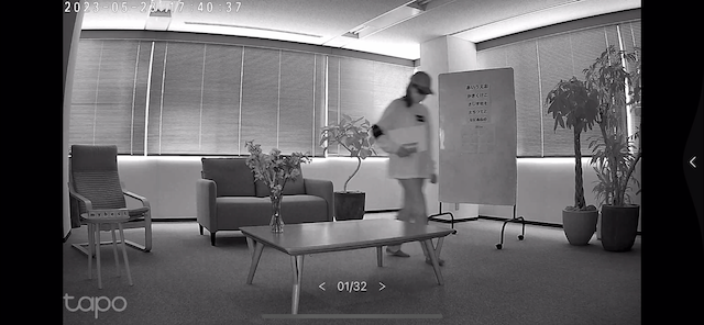動体検知の精度も高い。動きを感知して1秒以内に通知がきた