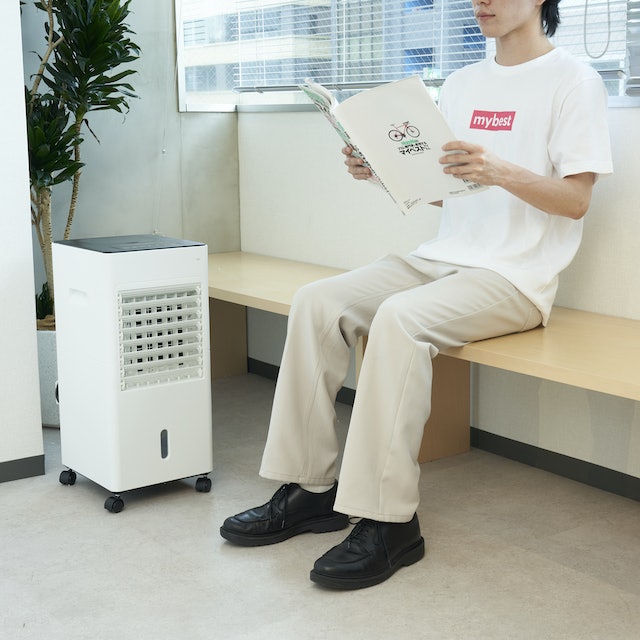 新品　冷風機 ホワイト リモコン付き Amazon | 冷風機 冷風扇 【2024強力送風&イオン除菌&自動首振り】 冷風