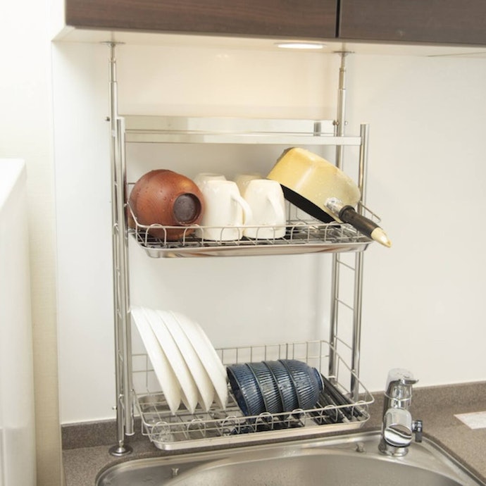 水切りラック シンク上 ステンレス 燕三条をレビュー!クチコミ 水切りラック シンク上 ステンレス 燕三条をレビュー!クチコミ