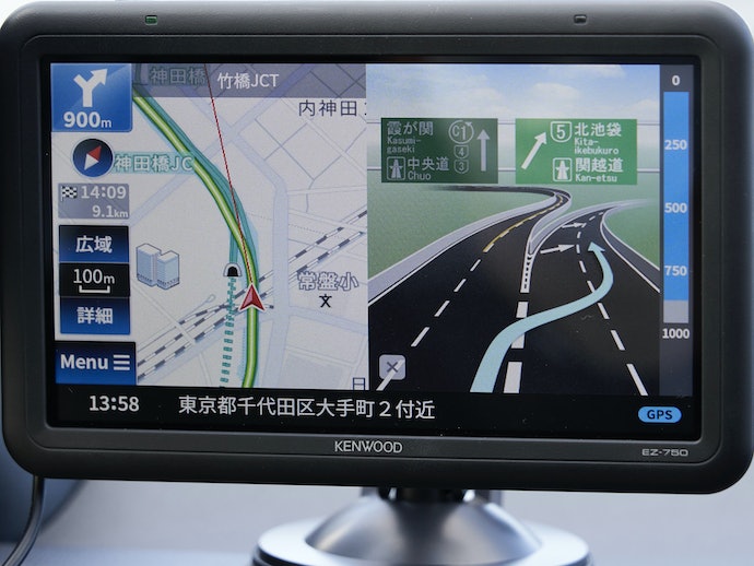 KENWOOD ポータブルナビゲーションココデス EZ-750をレビュー