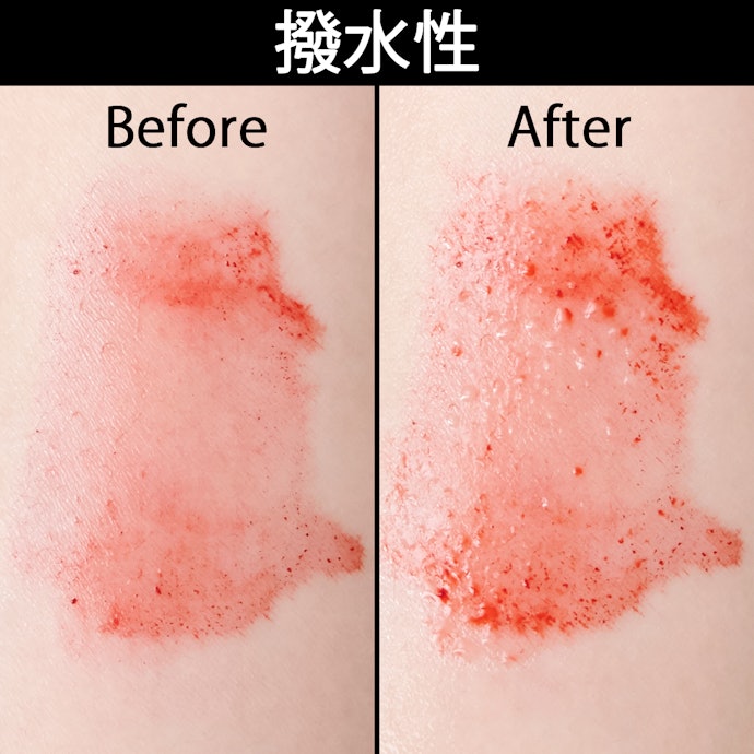 撥水性は優秀。汗への耐性が期待できる