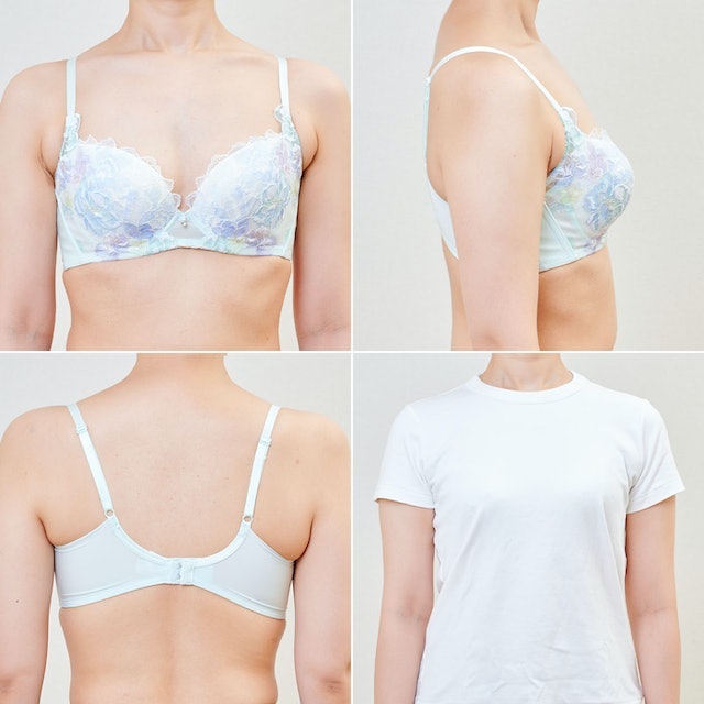 体を動かしてもバストにしっかりフィット。肌触りのよさも申し分なし