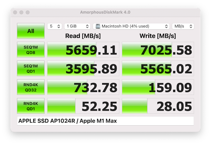 1TBのSSDを搭載。大容量データを高速で転送できる
