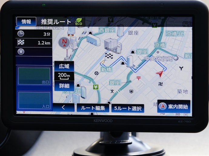 KENWOOD ポータブルナビゲーションココデス EZ-750をレビュー KENWOOD ポータブルナビゲーションココデス EZ-750をレビュー