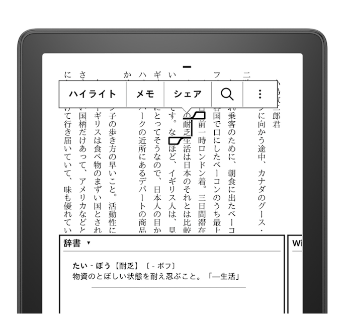 タッチペンに非対応。ページへの書き込みができないのがネック