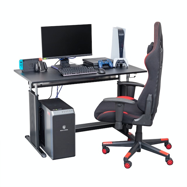 CYBER-GROUND(タンスのゲン) ゲームングローデスク 幅110cm Amazon.co.jp: CYBER-GROUND ゲーミングデスク ゲーミングチェア